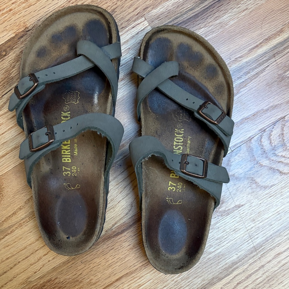 Birkenstock Olive Mayari Cross-Strap Sandals